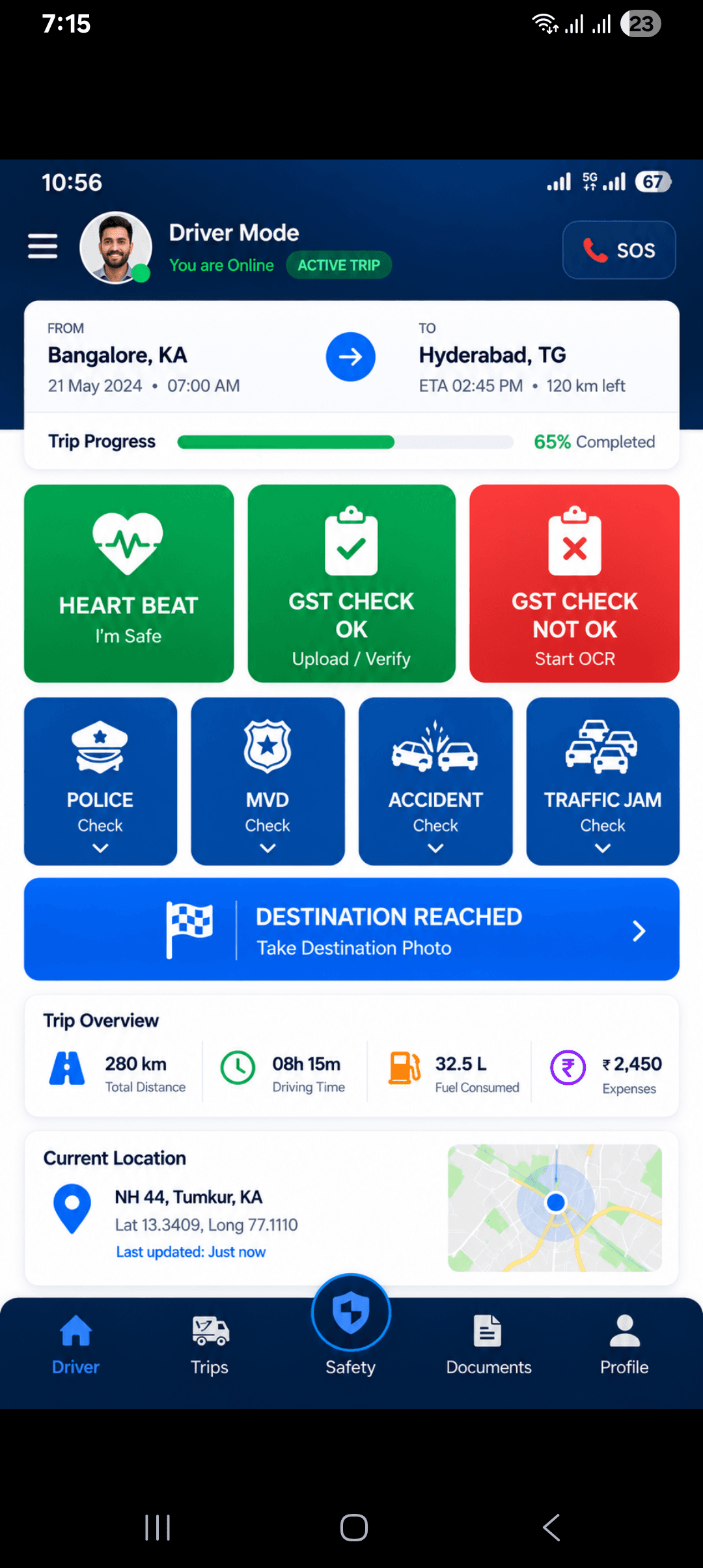 Tax & Stocks Pro Driver Mode screen